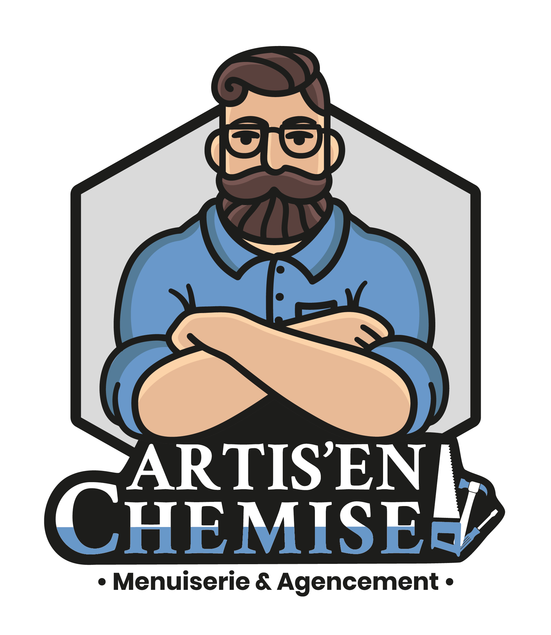 Logo Artis'en Chemise - menuiserie & agencement à La Rochelle